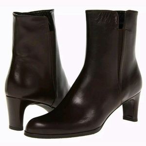 🌟 STUART WEITZMAN brown leather ankle boots
